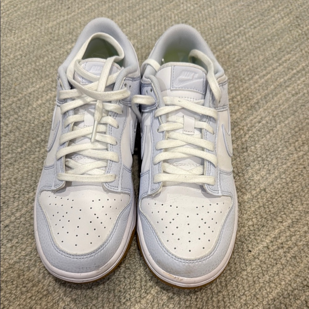 Nike White and Light Blue Dunks